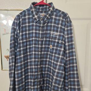 Carhartt Flame-Resistance Long Sleeve Polo Shirt Button Up X-Large